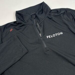 Rhone Men's XXL Peloton Polyester Black Long Sleeve Quarter Zip Pullover‎
